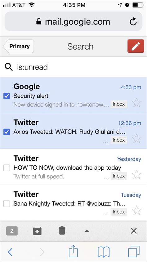 Aug 19, 2022 · Here are the steps: Open Gmail app on your mobile device. Next, on the search bar on top, type the following “label:all mail is:unread” (without the quotes) as shown below: Then click on the circle beside each email you wish to mark as read. Finally, on top of your Gmail App, click the 3rd icon from left. You can use the above steps for ... 